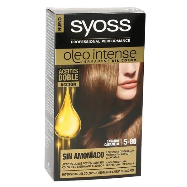 Tinte castaño claro caramelo N.5.86 SYOSS, caja 1 ud. - 1 ud - Imagen del producto en Findit