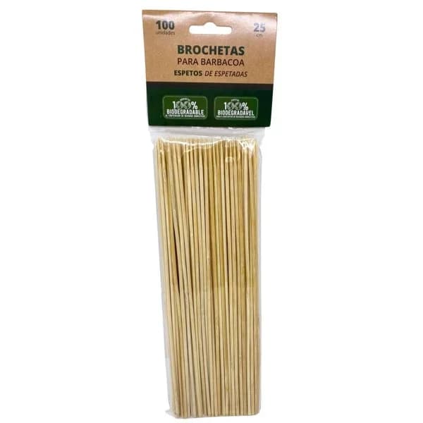 Palillo para Brocheta 25CM 100UD - 1 ud - Imagen del producto en Findit