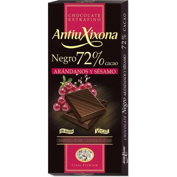Chocolate Negro Arándanos y Sésamo - 0.1 kg - Imagen del producto en Findit