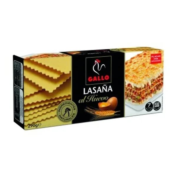 Lasaña al huevo GALLO, caja 290 g - 0.29 kg - Imagen del producto en Findit