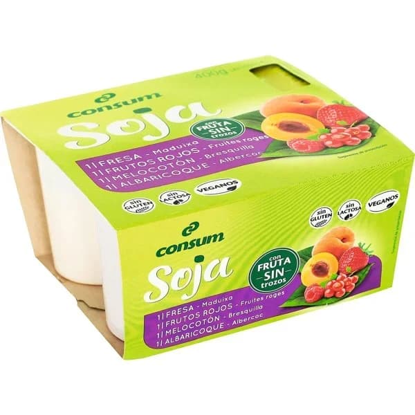 Postre de Soja con Fruta Panaché de frutas - 0.4 kg - Imagen del producto en Findit