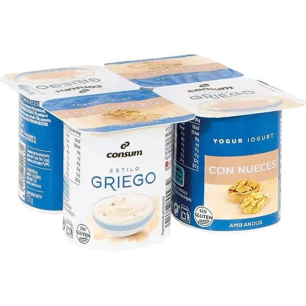 Yogur Griego con Nueces Azucarado - 0.5 kg - Imagen del producto en Findit