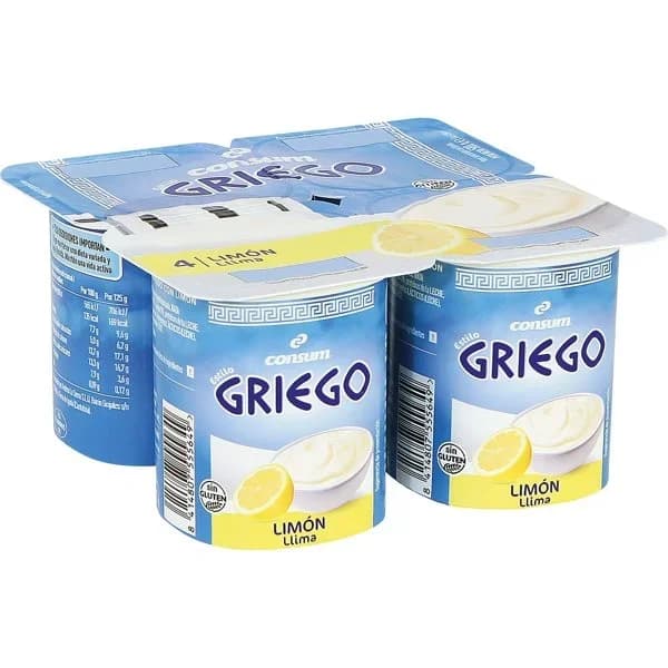 Yogur Griego con Limón Azucarado - 0.5 kg - Imagen del producto en Findit