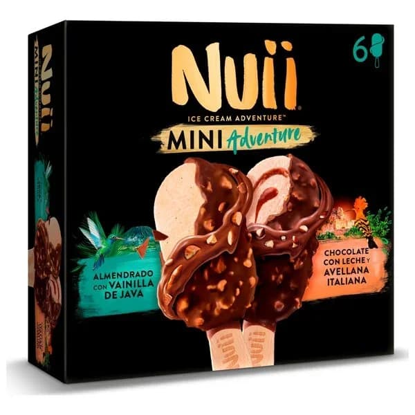 Mini surtido avellana italiana+almendrado java NUII, 6x55 ml - 1 ud - Imagen del producto en Findit