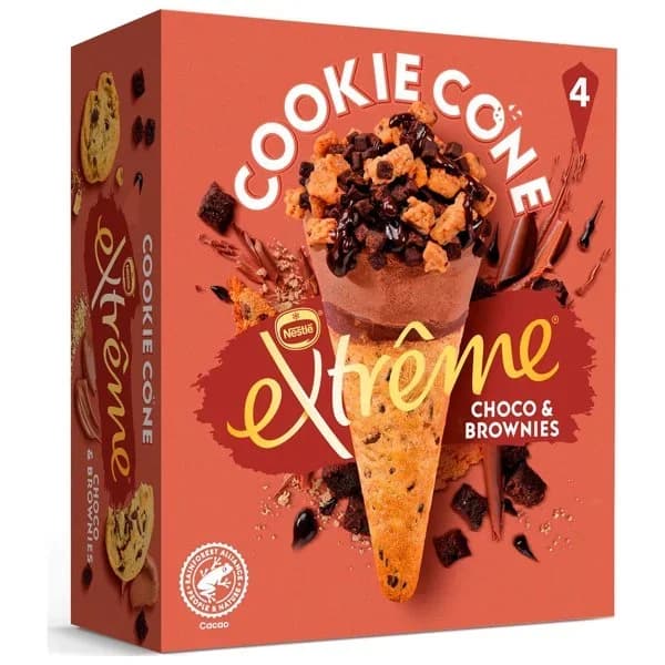 Helado cookie brownie EXTREME, 4x110 ml - 0.44 l - Imagen del producto en Findit