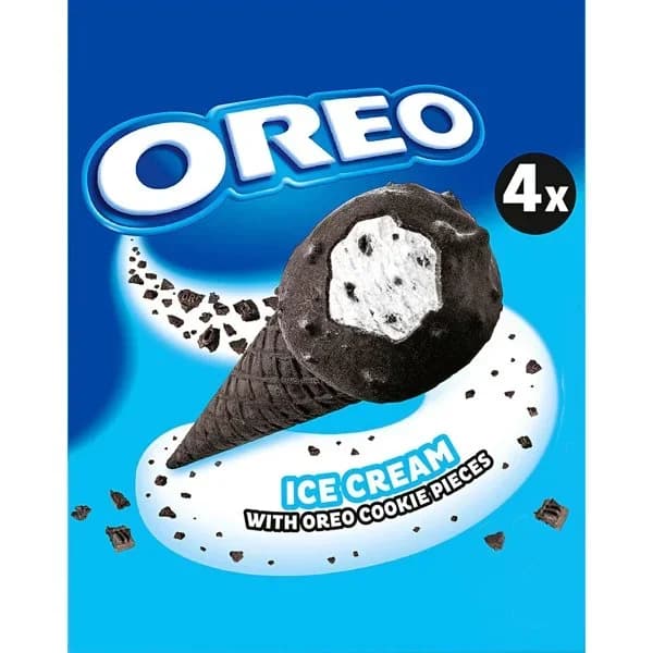 Conos con helado de nata y galleta Oreo 4 ud. - 3.99 ud - Imagen del producto en Findit