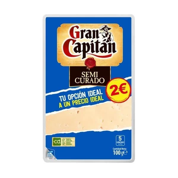Queso Semicurado Lonchas 80G - 0.08 kg - Imagen del producto en Findit
