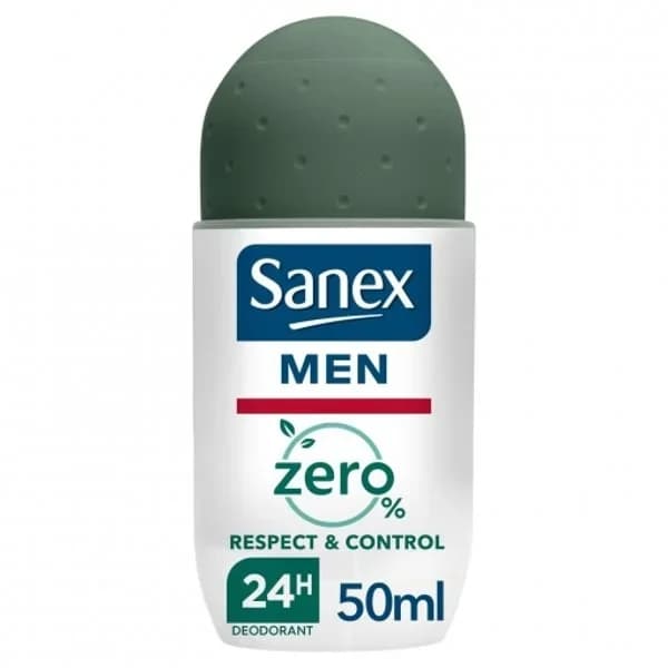 Desodorante roll-on Respect & Control de olor 24h Zero% Sanex Men 50 ml. - 0.05 l - Imagen del producto en Findit