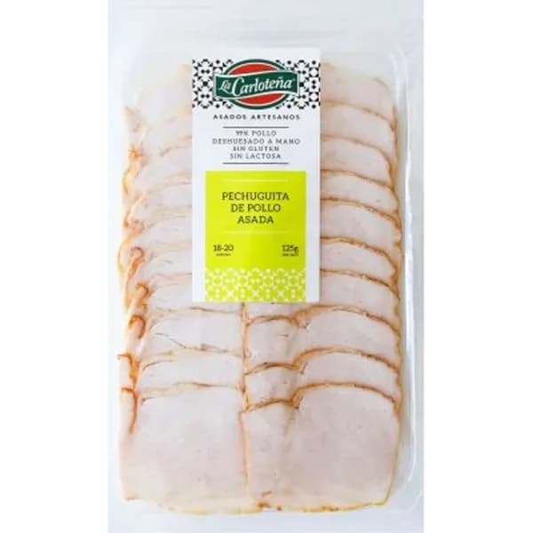 Pechuga de pollo asada sin lactosa en lonchas 125g - 0.12 kg - Imagen del producto en Findit