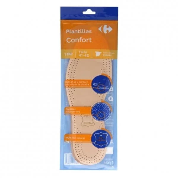 Plantillas confort piel natural Carrefour Expert 1 par. - 1 ud - Imagen del producto en Findit