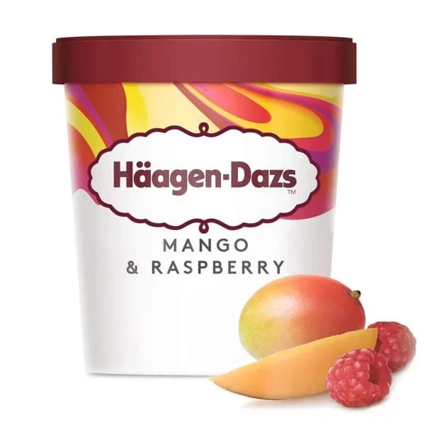 Helado de mango y frambuesa Häagen Dazs sin gluten 460 ml. - 0.38 l - Imagen del producto en Findit