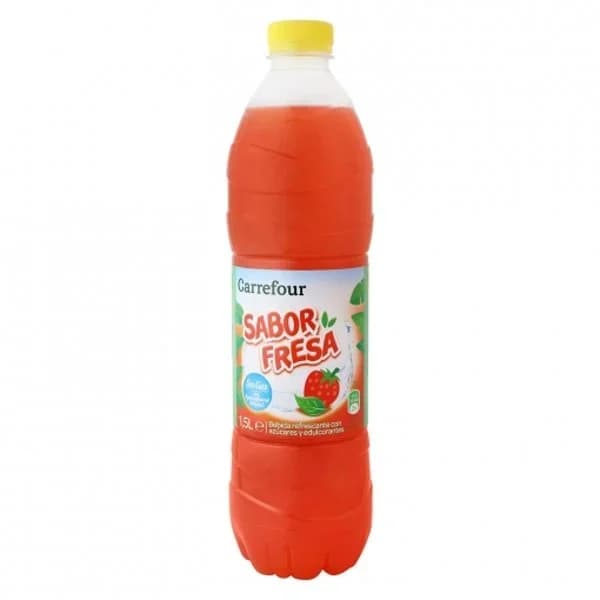 Refresco Carrefour sabor fresa con gas botella 1,5 l. - 1.5 l - Imagen del producto en Findit