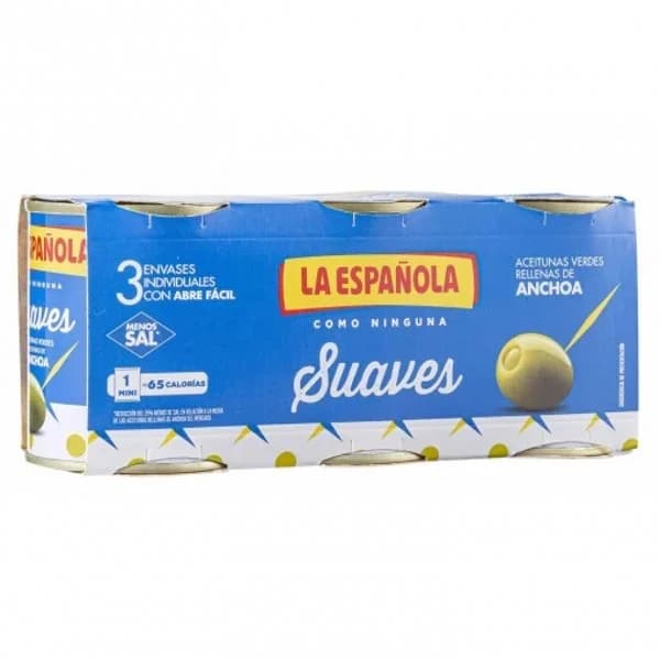 Aceitunas Rellenas de Anchoa Suaves - 0.15 kg - Imagen del producto en Findit