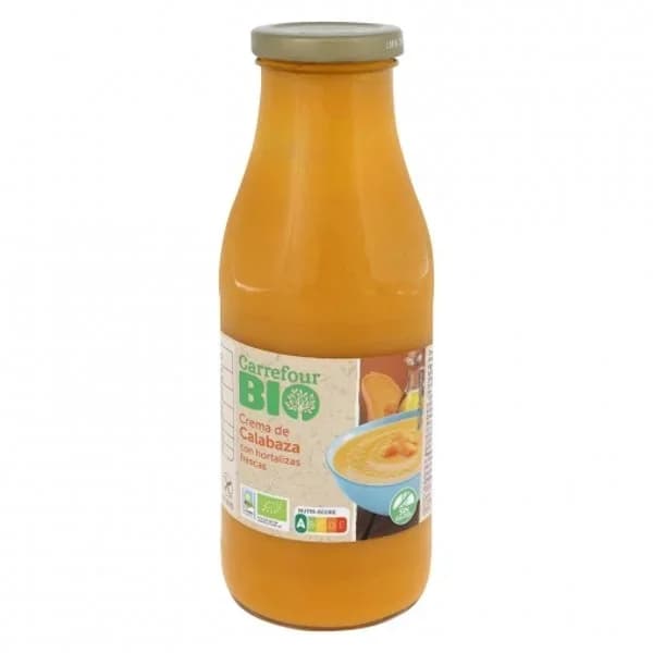 Crema de calabaza ecológica Carrefour Bio sin gluten 500 ml. - 0.5 l - Imagen del producto en Findit