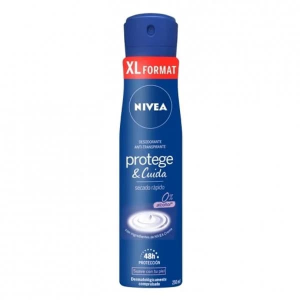 Desodorante en spray 0% alcohol Protege & Cuida Nivea 250 ml. - 0.2 l - Imagen del producto en Findit