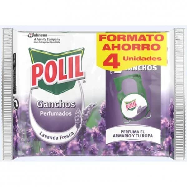 Colgador antipolillas perfumador lavanda fresca Polil 4 ud. - 1.69 ud - Imagen del producto en Findit