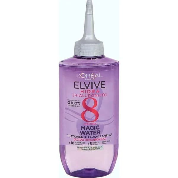 Tratamiento capilar de 8 segundos para pelo deshidratado Elvive Hidra Hialurónico Magic Water L'Oréal Paris 200 ml. - 1 ud - Imagen del producto en Findit
