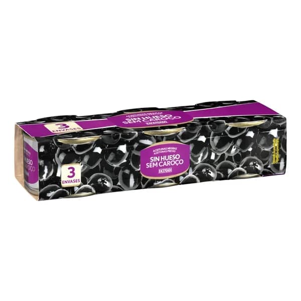 Aceitunas negras sin hueso Hacendado - 0.15 kg - Imagen del producto en Findit
