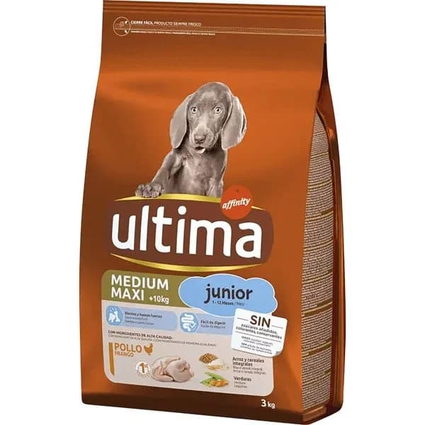 Alimento para perro mediano-maxi junior ULTIMA, saco 3 kg - 3 kg - Imagen del producto en Findit