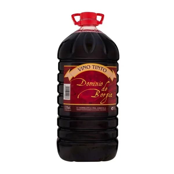 Vino Tinto de mesa Borja COOP. AGRICOLA, garrafa 5 litros - 5 l - Imagen del producto en Findit