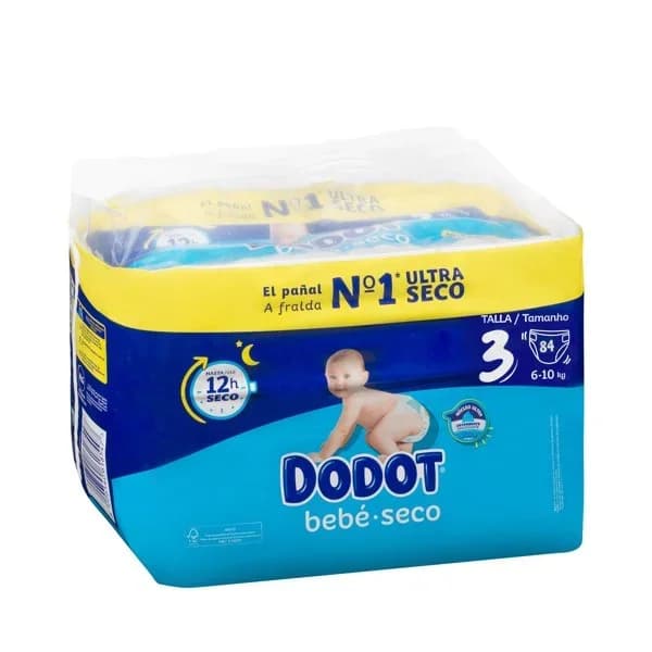 Pañales Dodot bebé-seco T3 (6-10 kg) 84 ud. - 83.29 ud - Imagen del producto en Findit