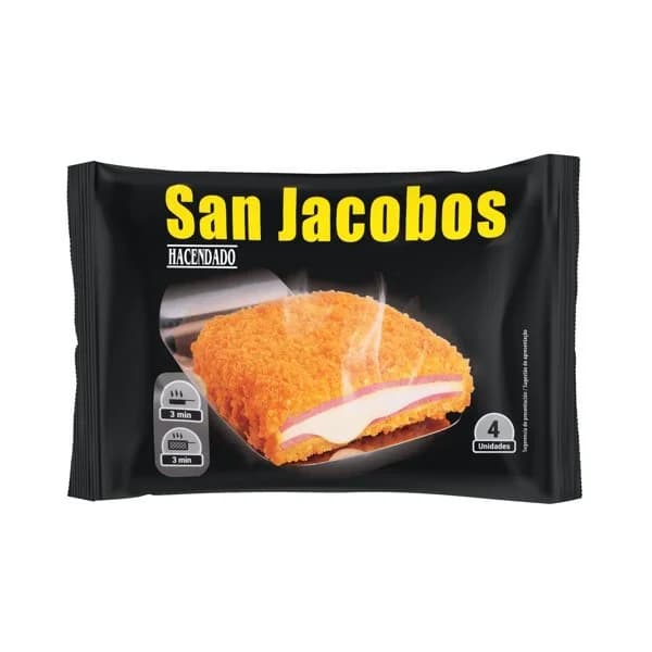 San Jacobos empanados de york y queso Hacendado ultracongelados - 0.35 kg - Imagen del producto en Findit