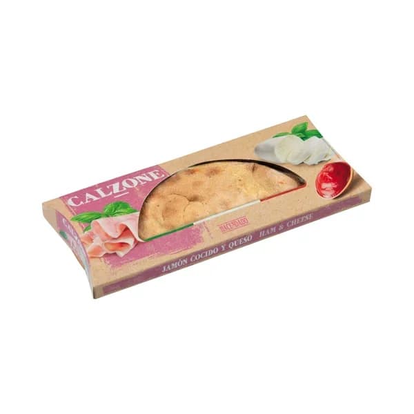 Pizza Calzone con jamón cocido y queso Hacendado - 0.4 kg - Imagen del producto en Findit