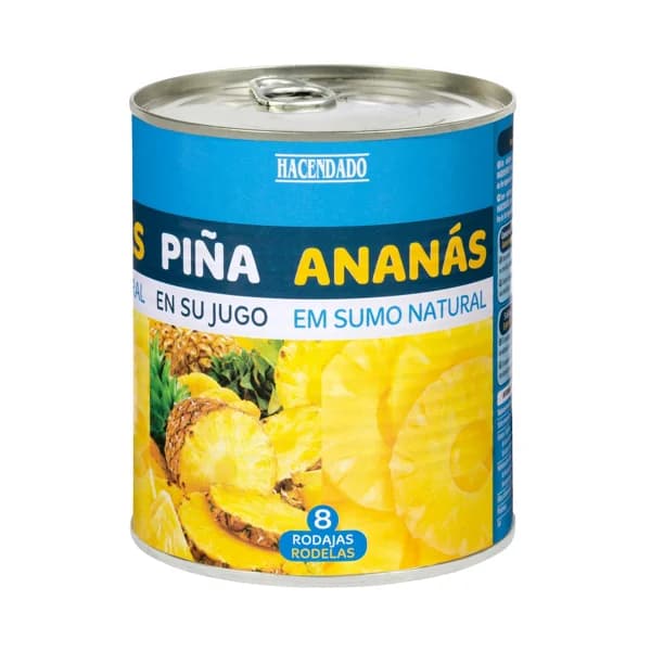 Piña en su jugo Hacendado rodajas - 0.49 kg - Imagen del producto en Findit