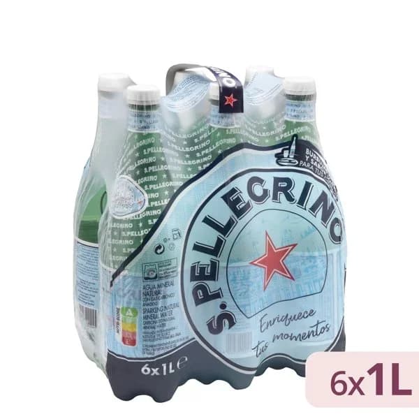 Agua mineral con gas grande San Pellegrino - 6 l - Imagen del producto en Findit