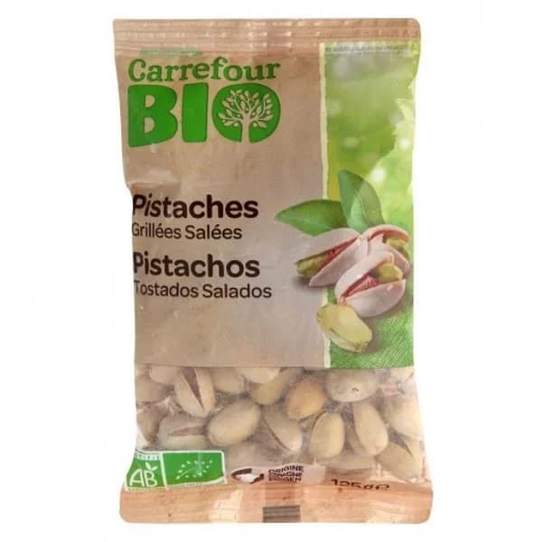 Pistachos tostados y salados ecológicos Carrefour Bio 125 g. - 0.12 kg - Imagen del producto en Findit