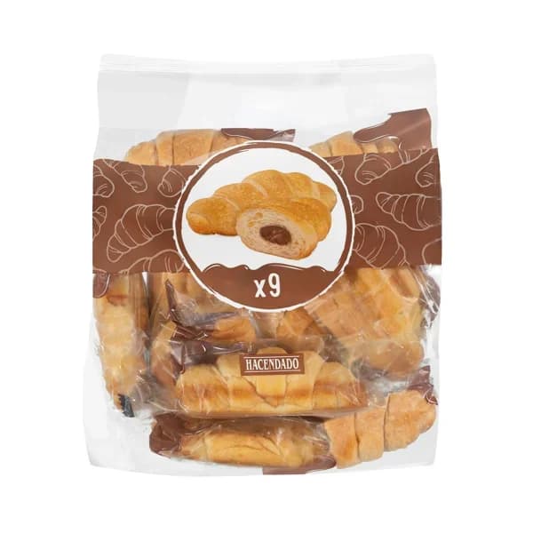 Croissant relleno de crema al cacao Hacendado - 0.38 kg - Imagen del producto en Findit