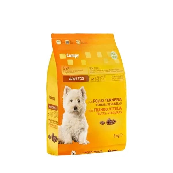 Comida perro adulto Compy con pollo  ternera  frutas y verduras - 1 ud - Imagen del producto en Findit