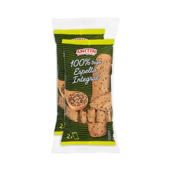 Palitos de pan 100% trigo espelta integral Anitin - 0.15 kg - Imagen del producto en Findit