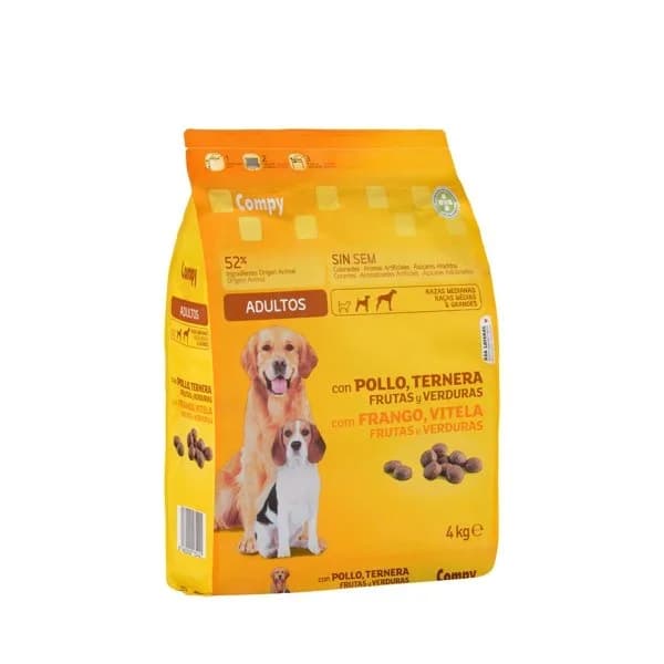 Comida perro adulto Compy con pollo  ternera  frutas y verduras - 1 ud - Imagen del producto en Findit