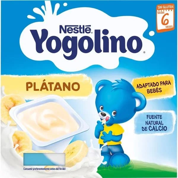 Yogur Infantil Yogolino sin Frío Plátano 4UDS - 0.4 kg - Imagen del producto en Findit