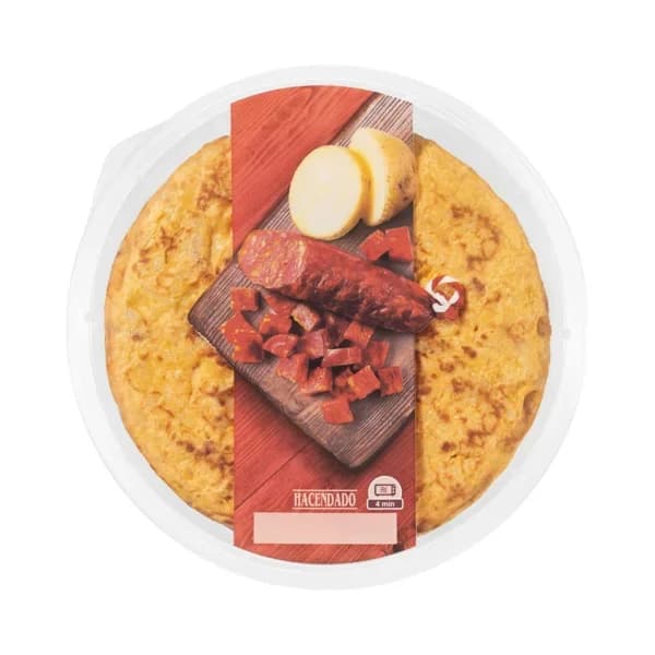 Tortilla de patata con chorizo Hacendado - 0.6 kg - Imagen del producto en Findit