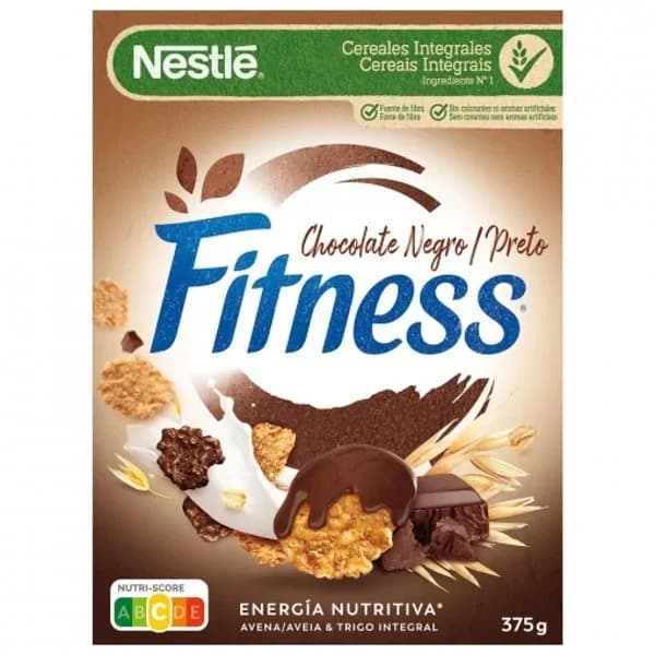 Cereales Fitness con Chocolate Negro 375G - 0.38 kg - Imagen del producto en Findit