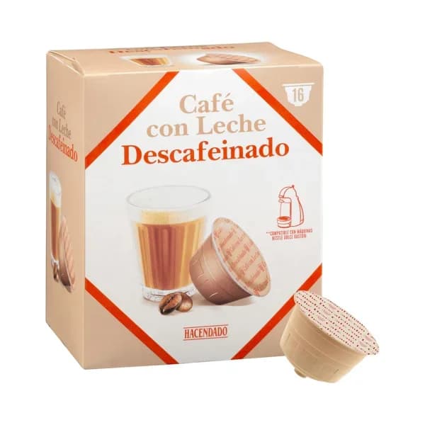 Café con leche en cápsula descafeinado Hacendado - 15.97 ud - Imagen del producto en Findit