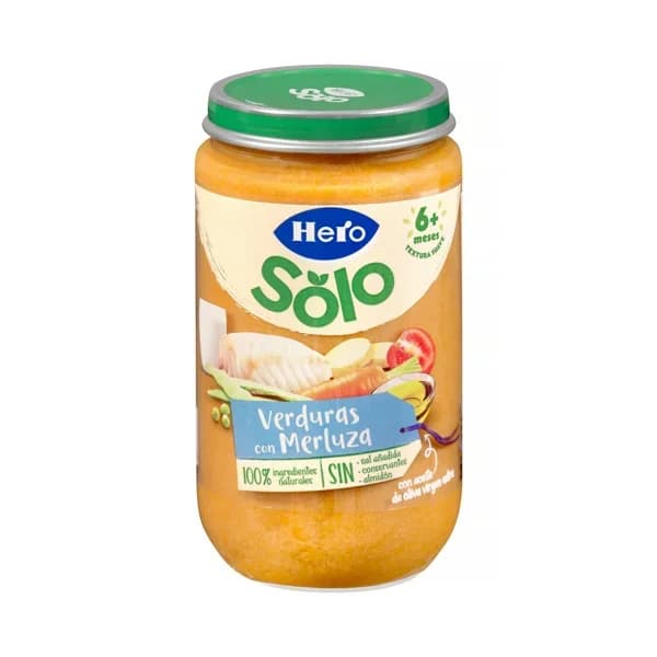 Papilla verduritas con merluza Hero Solo +6 meses - 0.23 kg - Imagen del producto en Findit