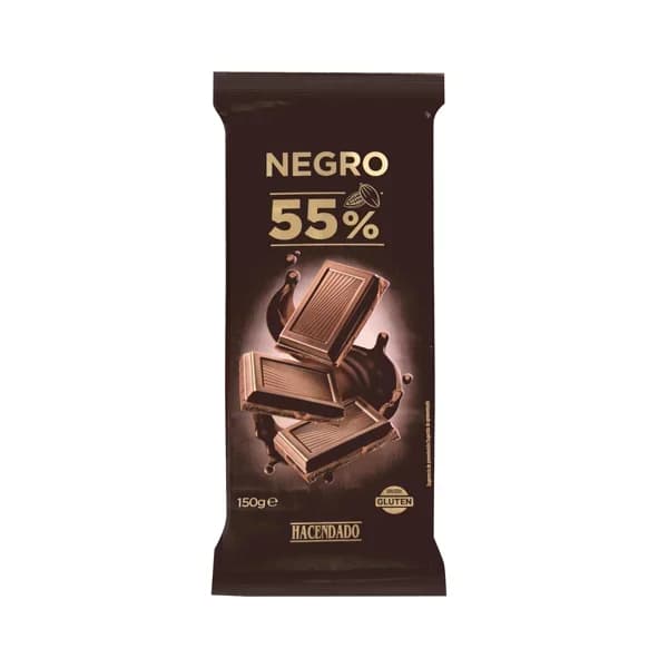 Chocolate negro 55% cacao Hacendado - 0.15 kg - Imagen del producto en Findit
