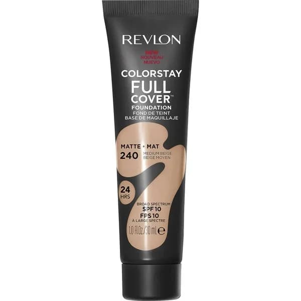 Maquillaje líquido full cover matt 240 med REVLON, tubo 30 ml - 1 ud - Imagen del producto en Findit