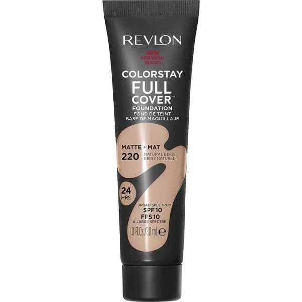 Maquillaje líquido full cover matt 220 nat REVLON, tubo 30 ml - 1 ud - Imagen del producto en Findit