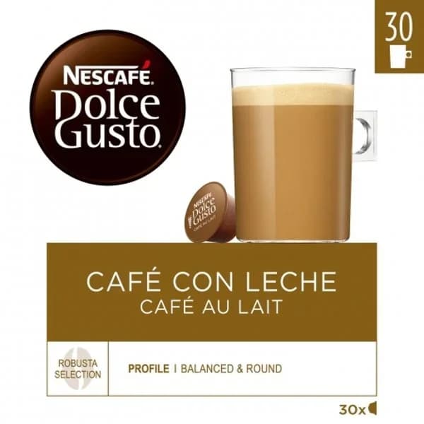 Café con leche DOLCE GUSTO, caja 30 uds - 29.48 ud - Imagen del producto en Findit
