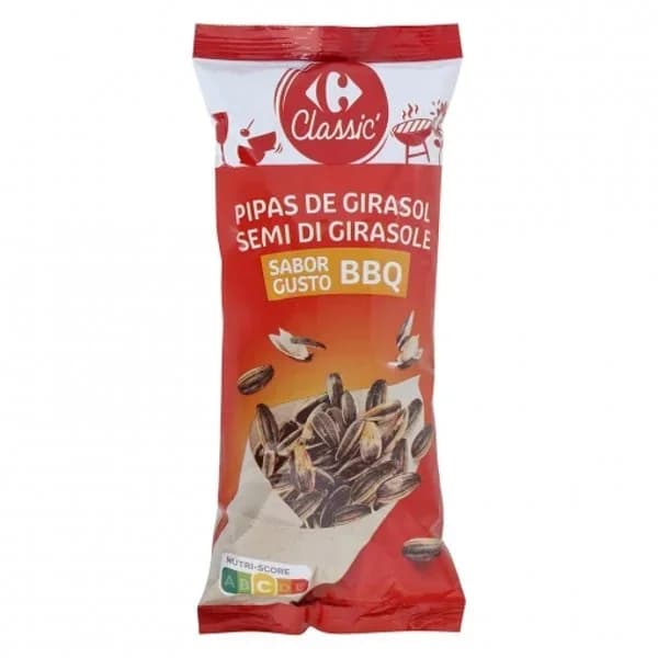 Pipas de girasol sabor barbacoa Classic Carrefour 200 g. - 0.2 kg - Imagen del producto en Findit