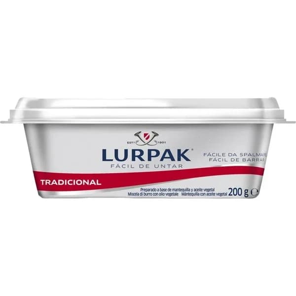 Mantequilla sin sal fácil de untar LURPAK, tarrina 200 g - 0.2 kg - Imagen del producto en Findit