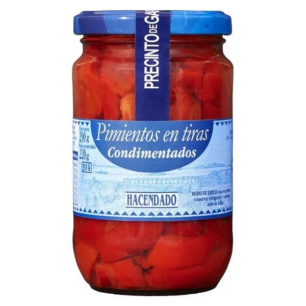Pimientos en tiras condimentados Hacendado - 1 ud - Imagen del producto en Findit