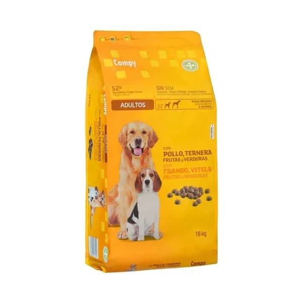 Comida perro adulto Compy con pollo  ternera  frutas y verduras - 1 ud - Imagen del producto en Findit