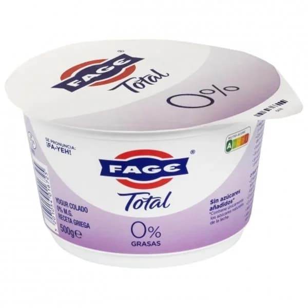Yogur griego total 0% mg FAGE, tarrina 500 g - 0.5 kg - Imagen del producto en Findit