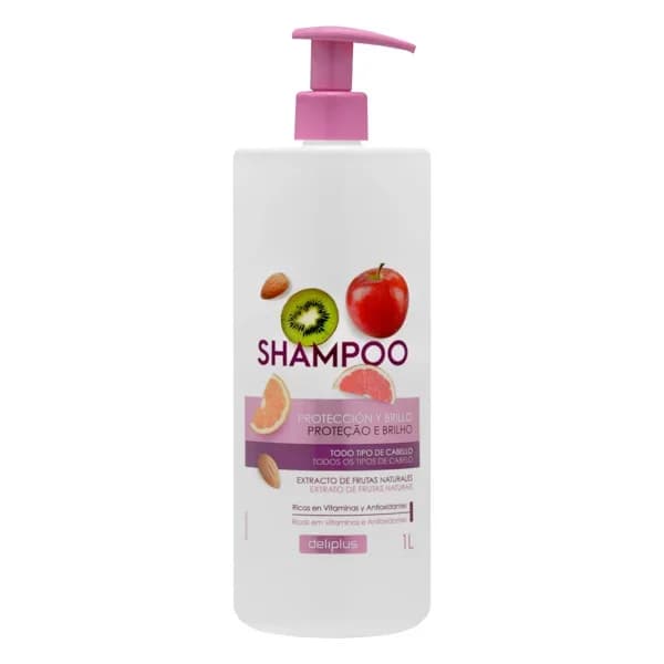 Champú protección y brillo Deliplus todo tipo de cabello - 1 l - Imagen del producto en Findit