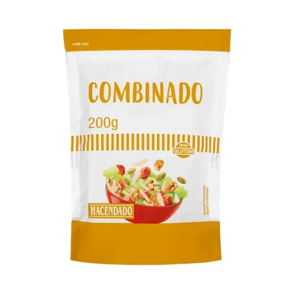 Combinado frutos secos  frutas desecadas y semillas de calabaza Hacendado - 0.2 kg - Imagen del producto en Findit